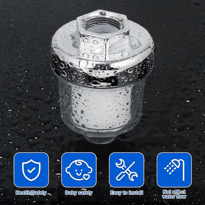 Universal Shower Tap Filter, Anti-Limescale Purifier, Silver Transparent V1263-JX-4611