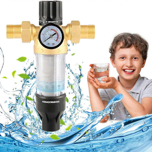 Reusable Spin Down Sediment Filter for Well Tap Hose Water V1263-JX-4614