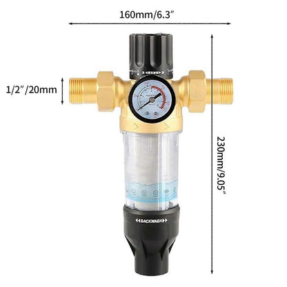 Reusable Spin Down Sediment Filter for Well Tap Hose Water V1263-JX-4614