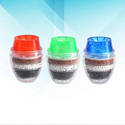 3pcs Activated Charcoal Faucet Mini Water Filters, Water Purifier Cleaner V1263-JX-4615