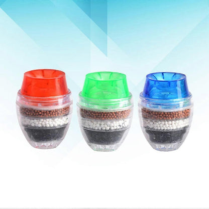 3pcs Activated Charcoal Faucet Mini Water Filters, Water Purifier Cleaner V1263-JX-4615