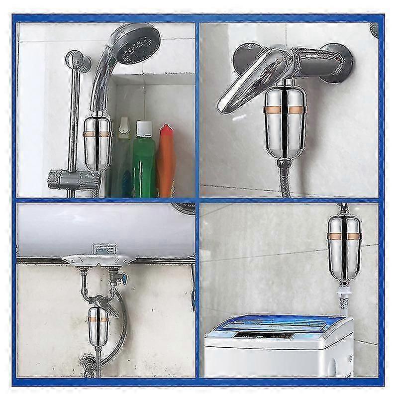 15-Level Shower Bath Water Filter with Filter Element for Bathroom Use V1263-JX-4616