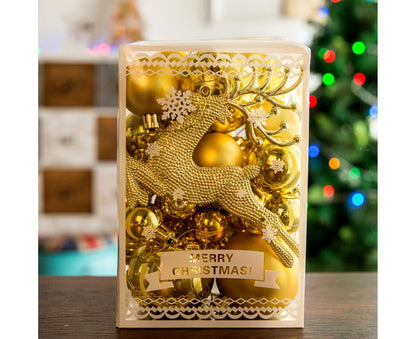 30Pcs Xmas Tree Balls Party Supplies-Golden V1263-JX-462