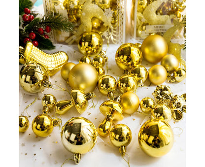 30Pcs Xmas Tree Balls Party Supplies-Golden V1263-JX-462