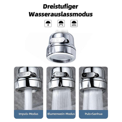 Rotatable Tap Water Filter with 4 Cotton Cartridges, 3 Mode Faucet Filter V1263-JX-4620