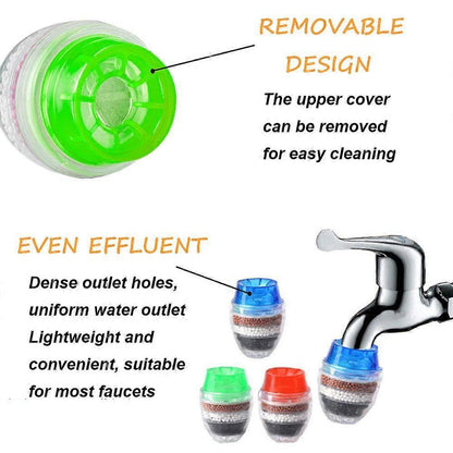 6pcs Mini Faucet Water Filters, Activated Carbon, Anti-Limescale Round Filters V1263-JX-4626