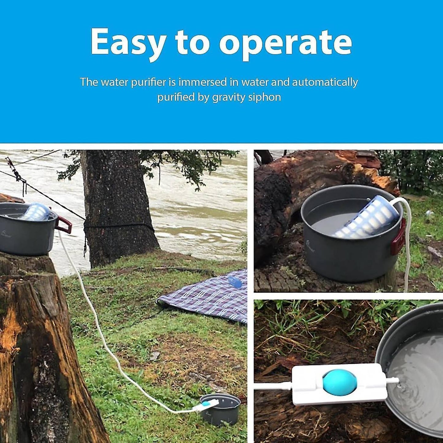Lightweight Camping & Hiking Backpacking Water Purifier V1263-JX-4630