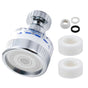 Faucet Water Filter with 2 Cartridges, Rotating Carbon Sink Filter V1263-JX-4633