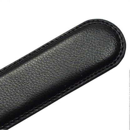 2pcs Men's Genuine Leather Belts for Jeans, Youth Black Leather Belts V1263-JX-4636