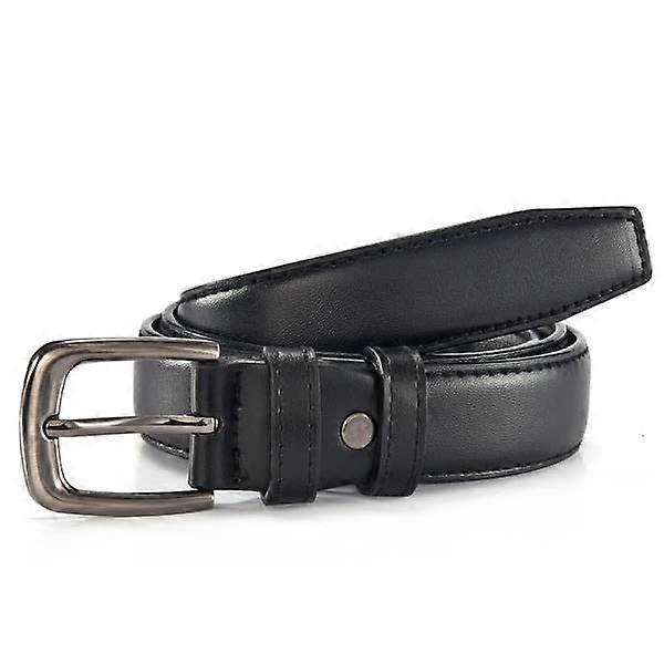 Women's Black Leather Belts for Jeans and Dresses V1263-JX-4638