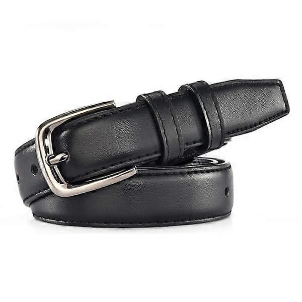 Women's Black Leather Belts for Jeans and Dresses V1263-JX-4638