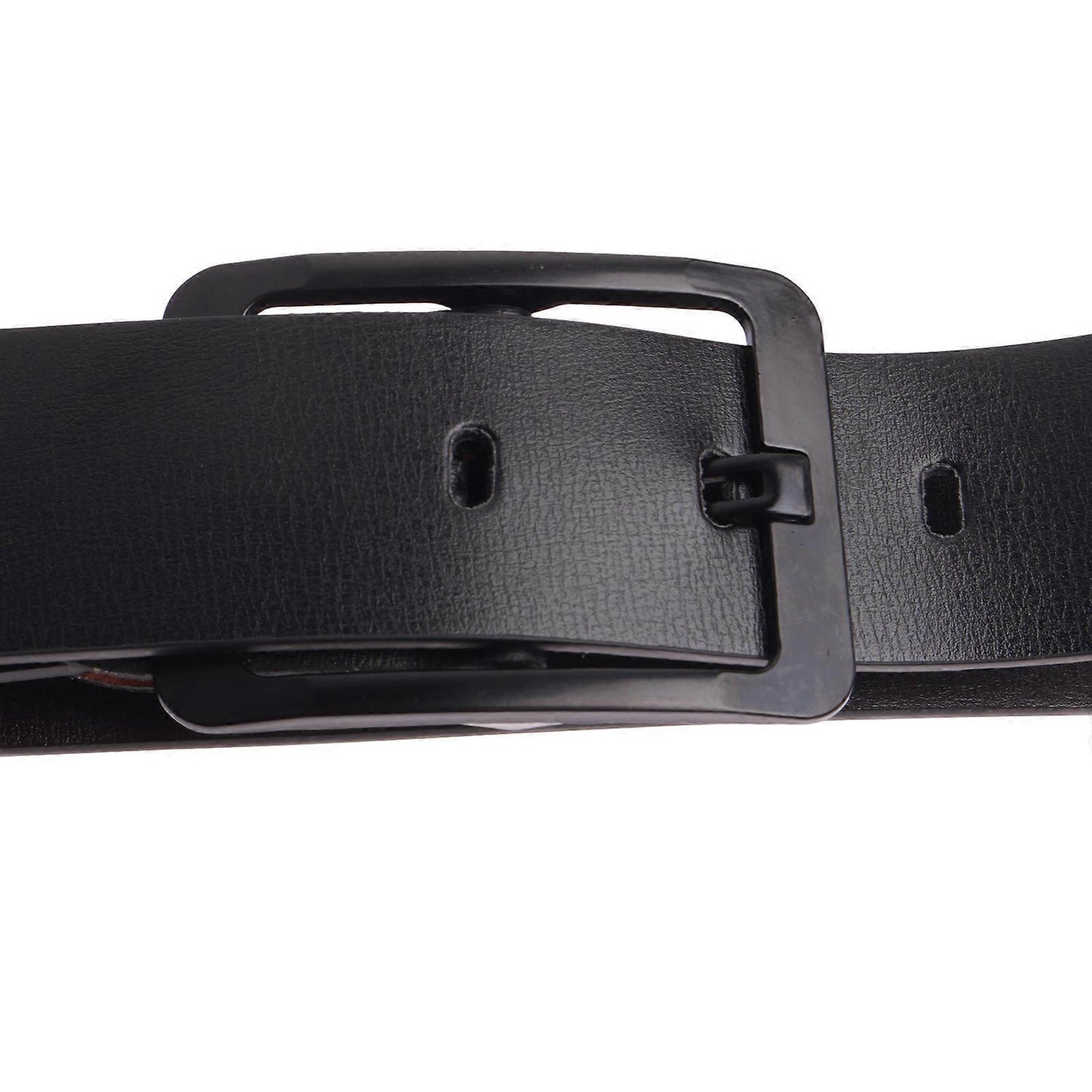 Men's 120cm Leather Belt with Anti-Scratch Pin Buckle, Black Genuine Leather V1263-JX-4640