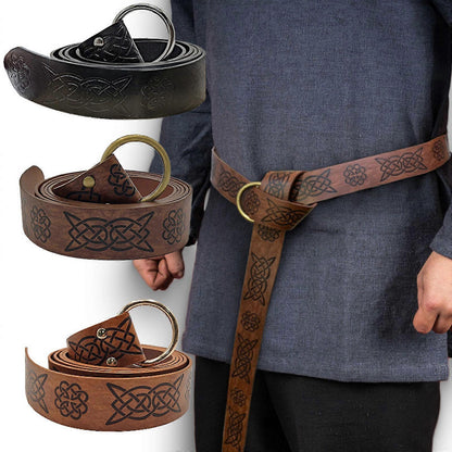 Medieval Viking Leather Belt with Renaissance Pouch Bag V1263-JX-4641