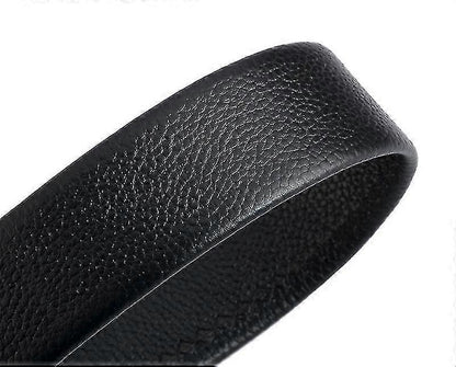 Men's Leather Belt with Automatic Buckle, Litchi Grain Business Style V1263-JX-4644