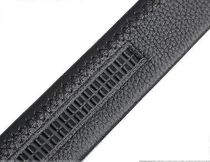 Men's Leather Belt with Automatic Buckle, Litchi Grain Business Style V1263-JX-4644