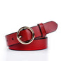Women's Skinny Leather Belt, Red 105cm, Adjustable Elastic Waist Decorative Belt V1263-JX-4648