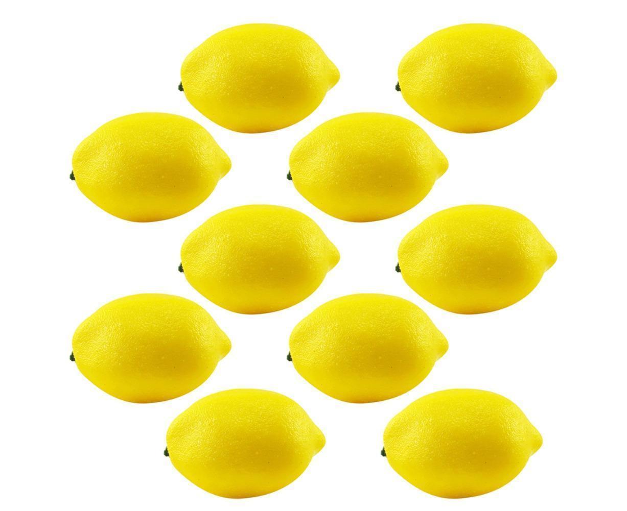 10Pcs Mini Artificial Lemon Simulation Fruit Photography Prop Party Table Decor-Yellow V1263-JX-465