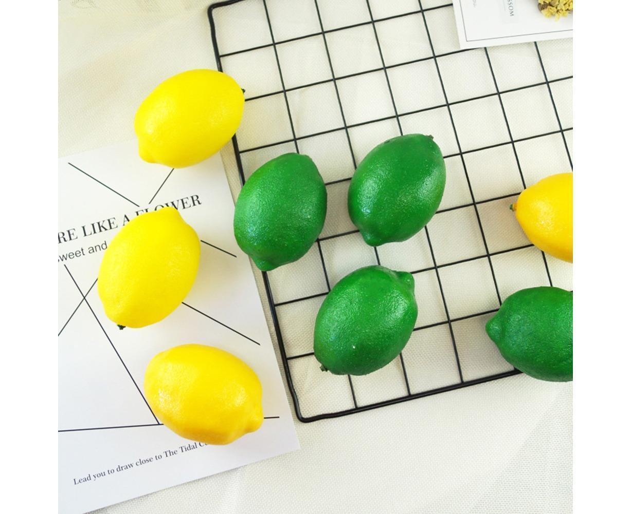 10Pcs Mini Artificial Lemon Simulation Fruit Photography Prop Party Table Decor-Yellow V1263-JX-465