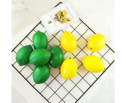 10Pcs Mini Artificial Lemon Simulation Fruit Photography Prop Party Table Decor-Yellow V1263-JX-465