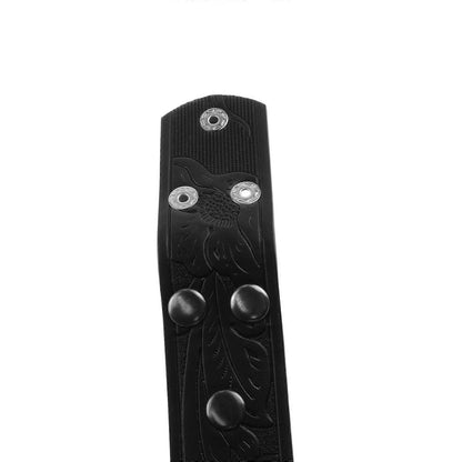 110cm Men's Western Leather Belt Strap, Vintage Floral Embossed, No Buckle V1263-JX-4651