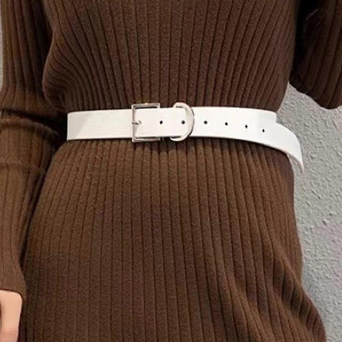 Women's PU Leather Belt for Jeans, Fashion Alloy Buckle V1263-JX-4653