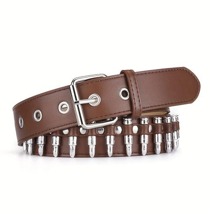 120cm Punk Studded Leather Belt for Women, Men & Girls V1263-JX-4654