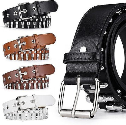 120cm Punk Studded Leather Belt for Women, Men & Girls V1263-JX-4654