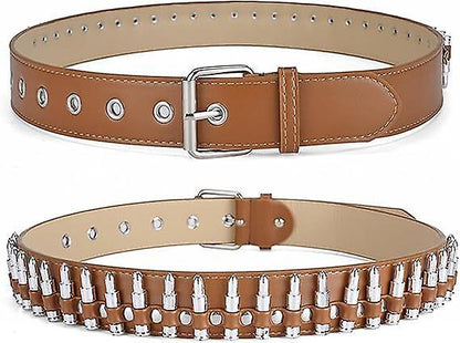 120cm Punk Studded Leather Belt for Women, Men & Girls V1263-JX-4654