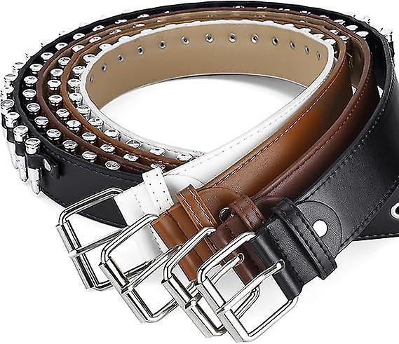 120cm Punk Studded Leather Belt for Women, Men & Girls V1263-JX-4654