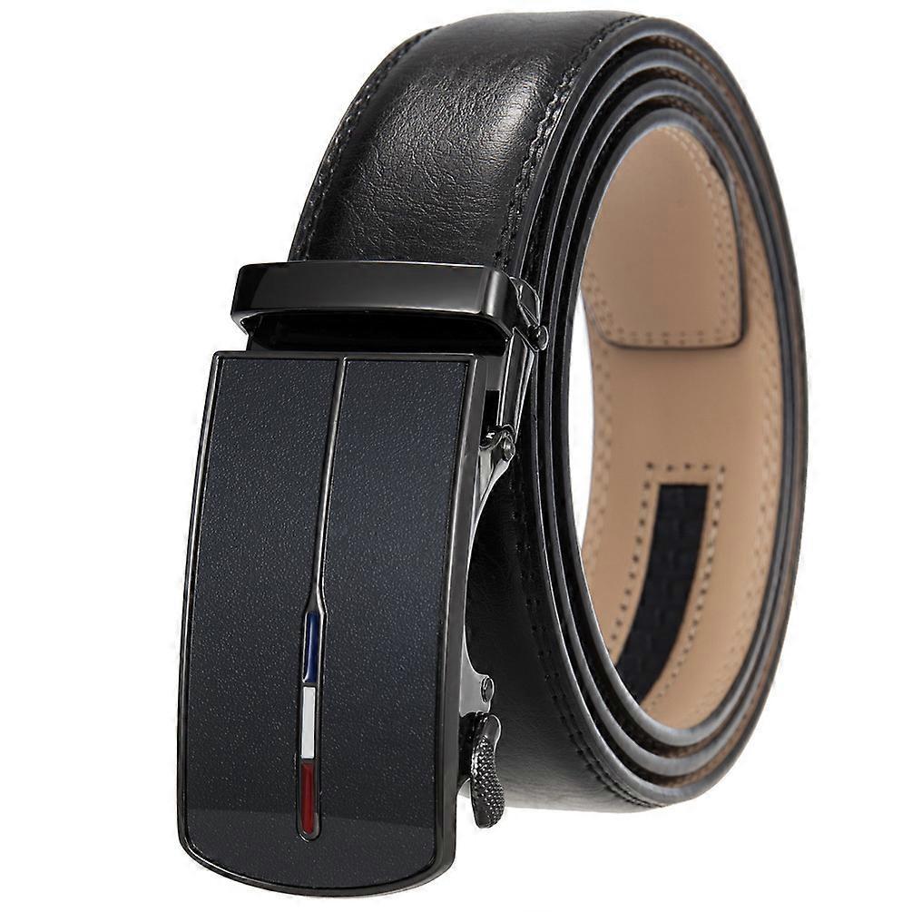 Men's Classic Black Leather Belt V1263-JX-4655