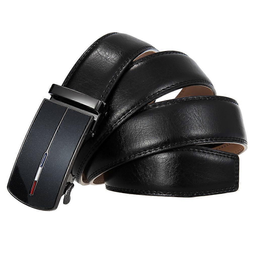 Men's Classic Black Leather Belt V1263-JX-4655