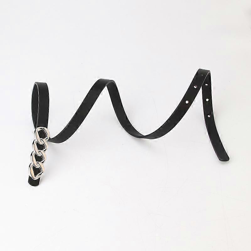 Women's 115cm Retro Chain Buckle Leather Belt for Jeans V1263-JX-4656