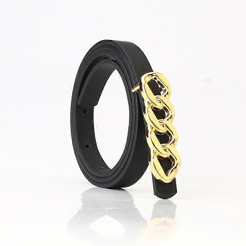 Women's 115cm Retro Chain Buckle Leather Belt for Jeans V1263-JX-4656