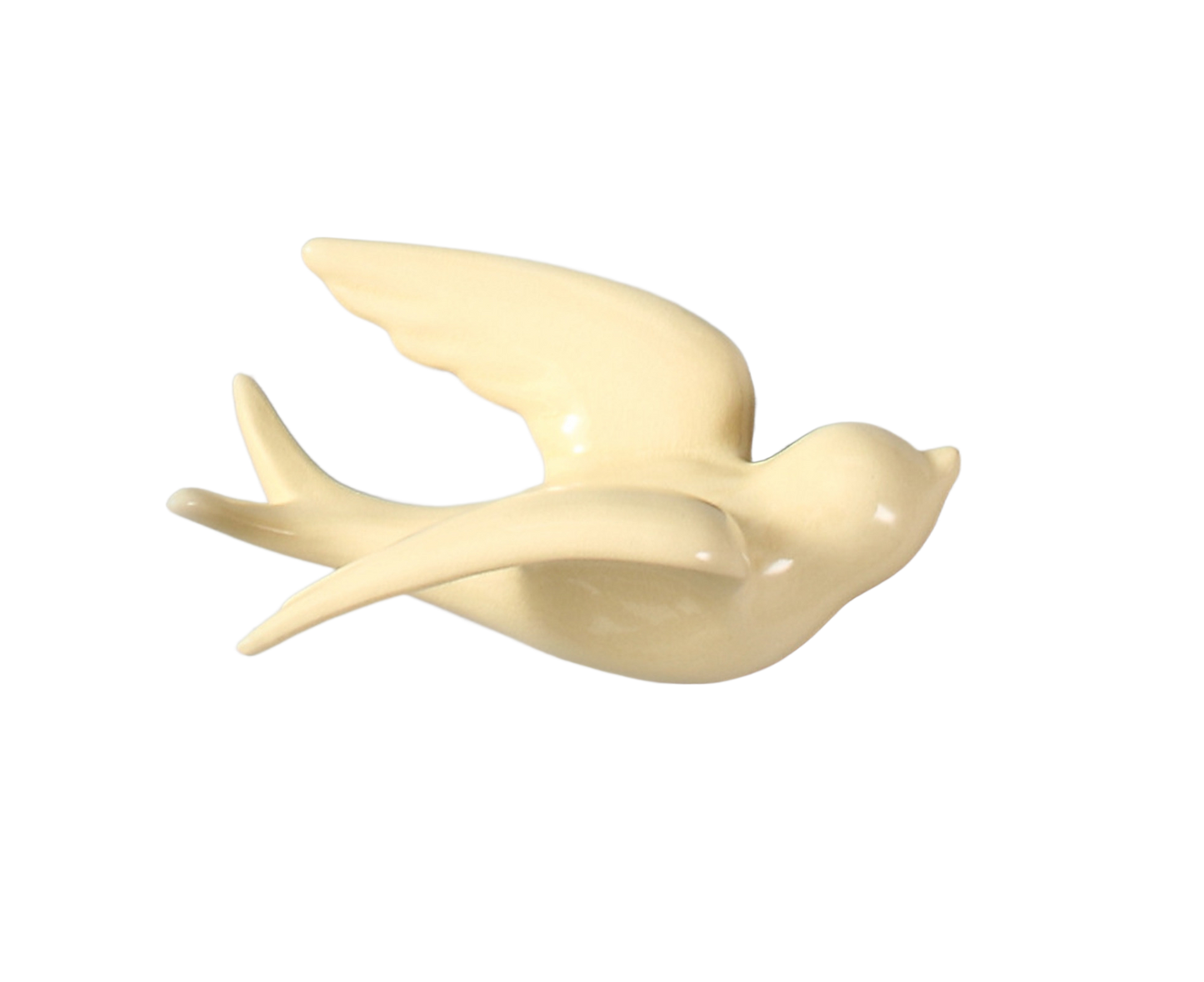Ceramic 3D Bird Shape Wall Ornaments-Beige Yellow S V1263-JX-466