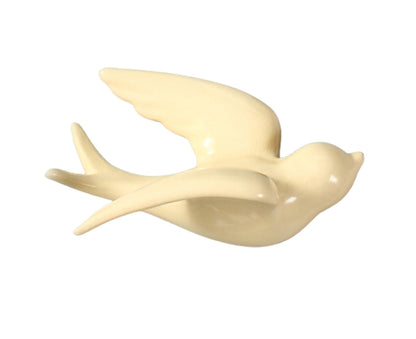 Ceramic 3D Bird Shape Wall Ornaments-Beige Yellow S V1263-JX-466