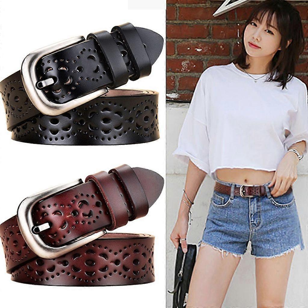 Adjustable Vintage Wide Leather Belt for Jeans, Fashion Accessory V1263-JX-4660