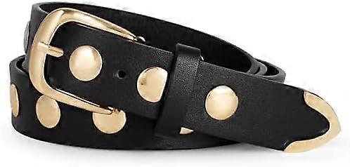 120cm Studded Punk Leather Belt for Women, Fashion Jeans Belt V1263-JX-4661