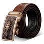 Men's 115cm Crocodile Pattern Cow Leather Belt with Automatic Buckle V1263-JX-4664
