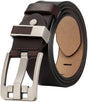 Men's 120cm Full Grain Cowhide Leather Belt, Brown Anti-Scratch Pin Buckle V1263-JX-4665