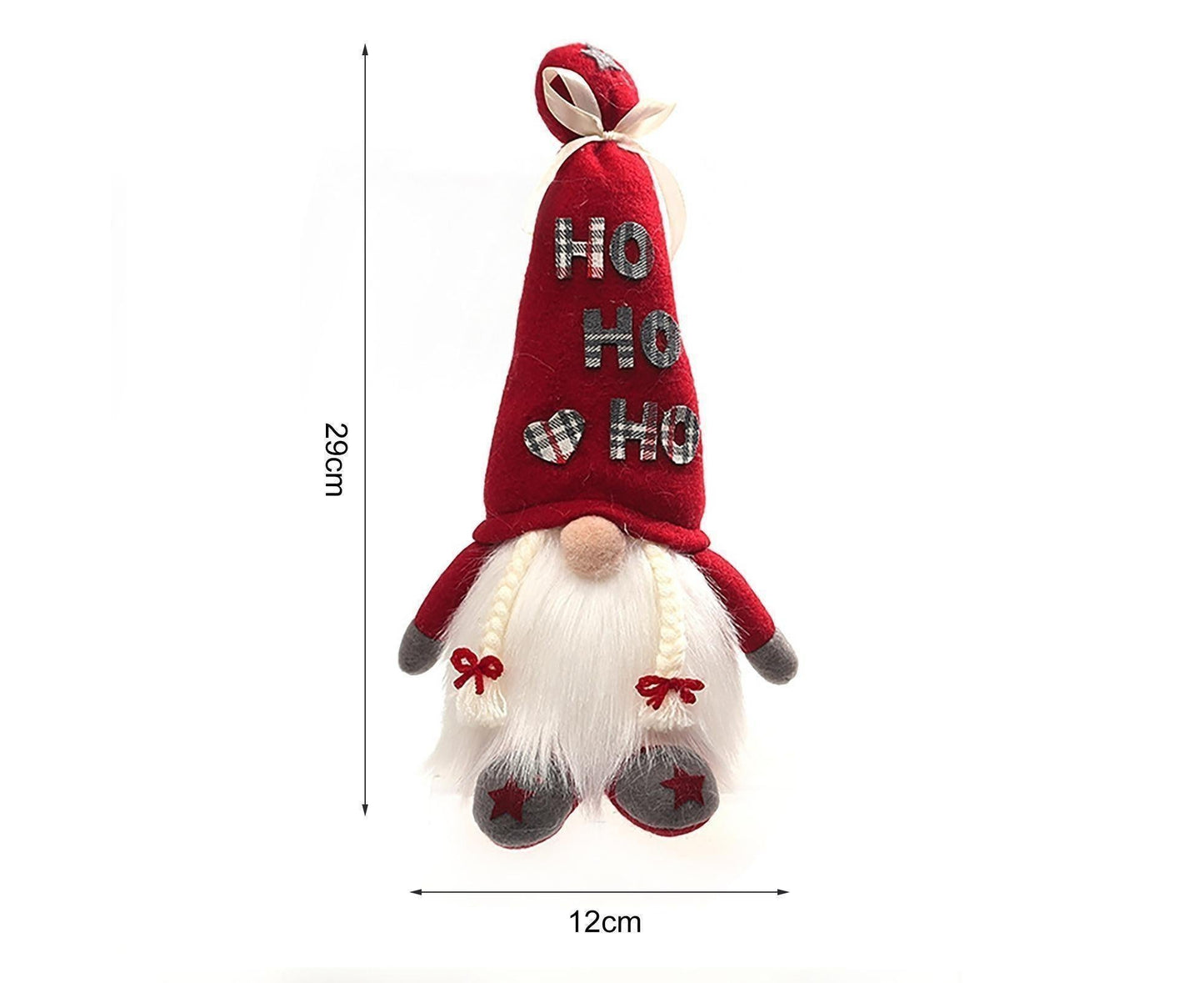 Creative Dwarf Shape LED Doll Decor Cute Exquisite Flannel Doll Display for Home-Red V1263-JX-467