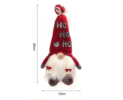 Creative Dwarf Shape LED Doll Decor Cute Exquisite Flannel Doll Display for Home-Red V1263-JX-467