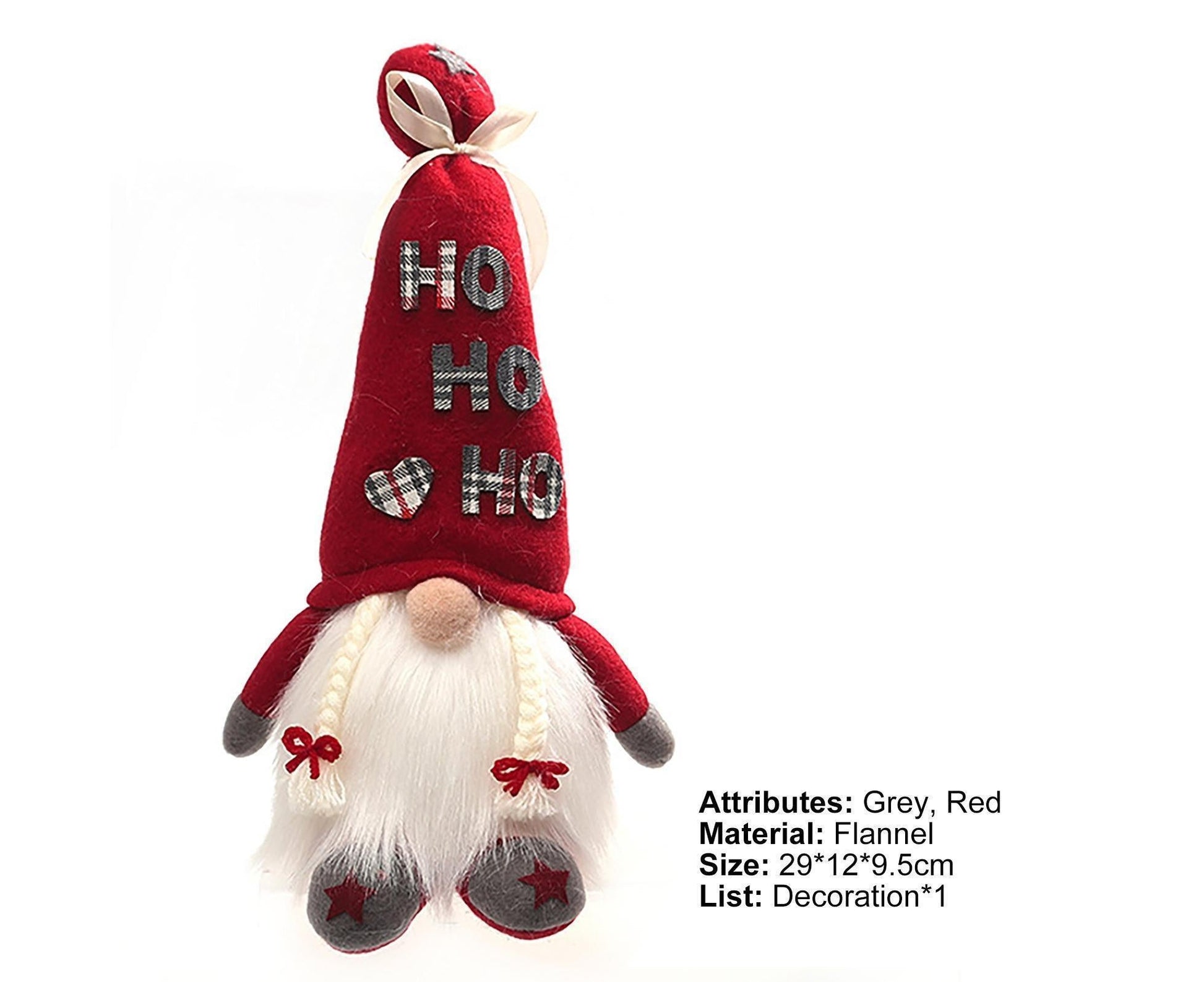 Creative Dwarf Shape LED Doll Decor Cute Exquisite Flannel Doll Display for Home-Red V1263-JX-467