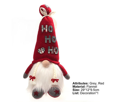 Creative Dwarf Shape LED Doll Decor Cute Exquisite Flannel Doll Display for Home-Red V1263-JX-467