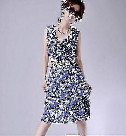 Women's Wide Leather Dress Belt with Hollow Buckle V1263-JX-4671