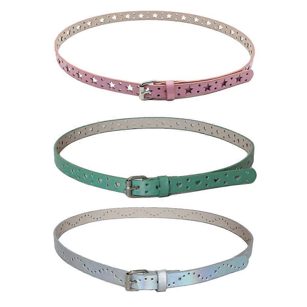 Women's Faux Leather Jeans Belt with Thin Hollow Pattern V1263-JX-4673