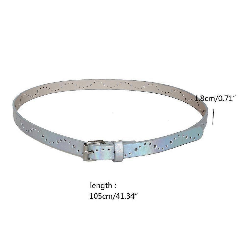 Women's Faux Leather Jeans Belt with Thin Hollow Pattern V1263-JX-4673