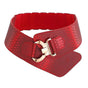 Women's Punk Leather Harness Belt for Dresses, Sculpting Girdle Red V1263-JX-4676
