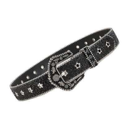 Handmade Stylish Embossed Ladies Leather Belt Headband, Adjustable V1263-JX-4680