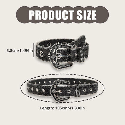Handmade Stylish Embossed Ladies Leather Belt Headband, Adjustable V1263-JX-4680