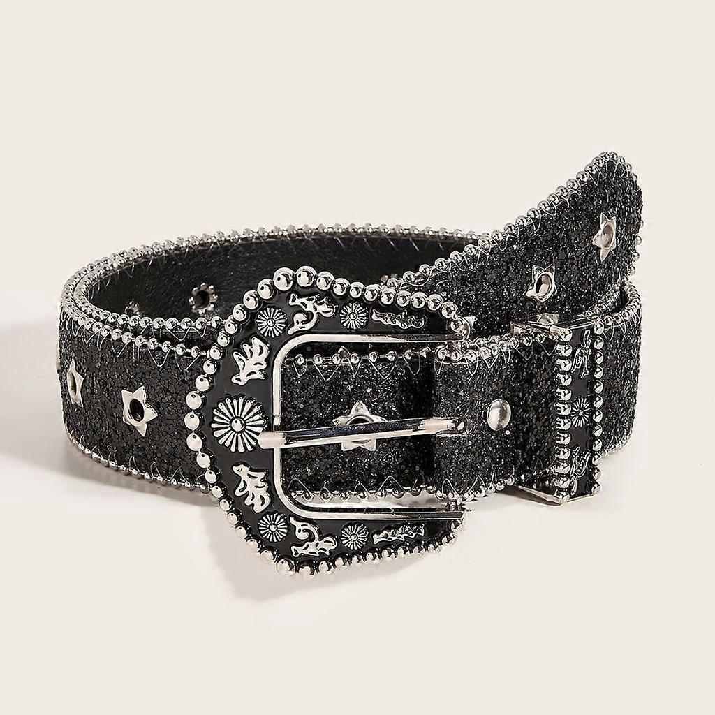 Handmade Stylish Embossed Ladies Leather Belt Headband, Adjustable V1263-JX-4680
